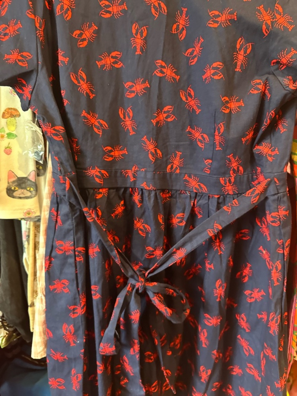 MODCLOTH Lobster Print π¦ Dress Cotton Twill Size XL Nautical Sea Maine π Sailor - Picture 10 of 12